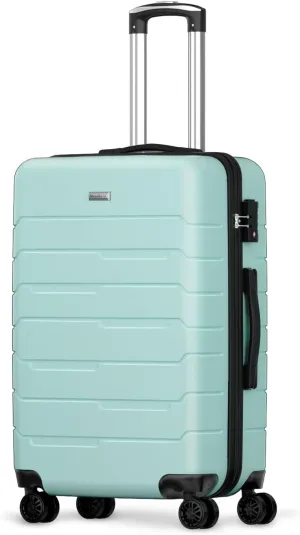 24'' Check Size Luggage Lightweight Durable 8-Wheels Spinner Travel Suitcase Bag, mint green