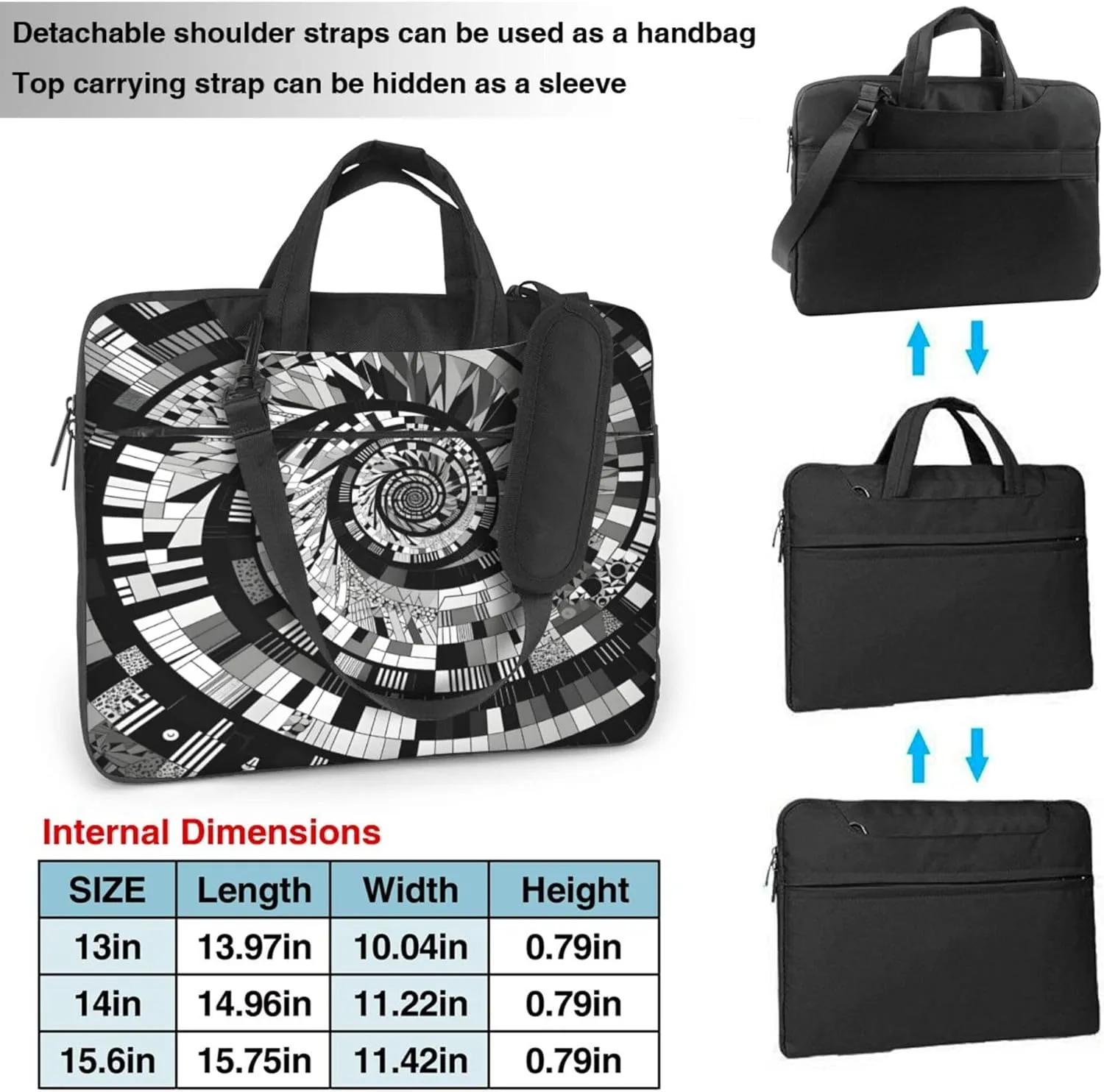Abstract Music Piano Keys Laptop Shoulder Bag for Women, Laptop Sleeve Case Durable Computer Bag