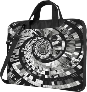 Abstract Music Piano Keys Laptop Shoulder Bag for Women, Laptop Sleeve Case Durable Computer Bag