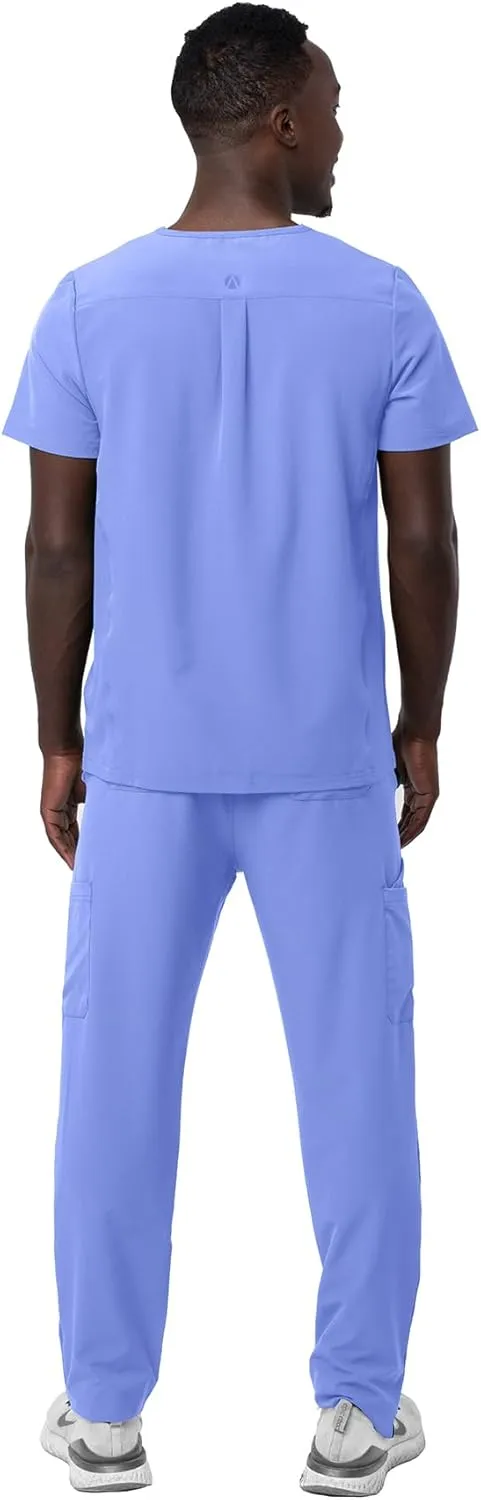Adar Addition Go-Everyday Scrub Set for Men - Stylish Scrub Top & Cargo Scrub Pants