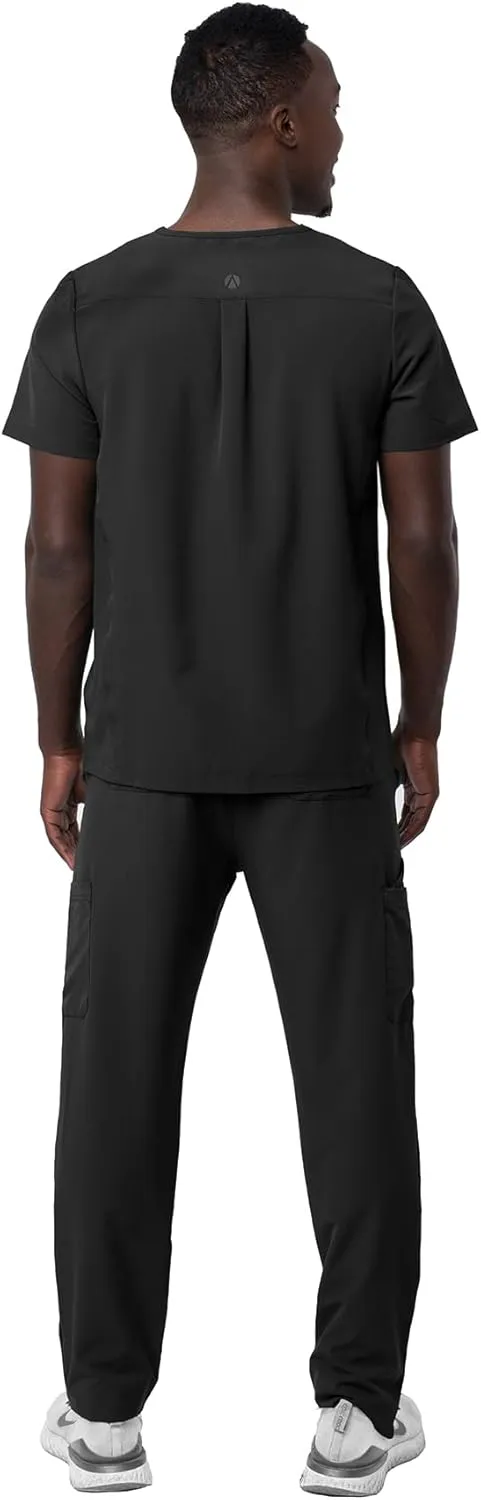 Adar Addition Go-Everyday Scrub Set for Men - Stylish Scrub Top & Cargo Scrub Pants