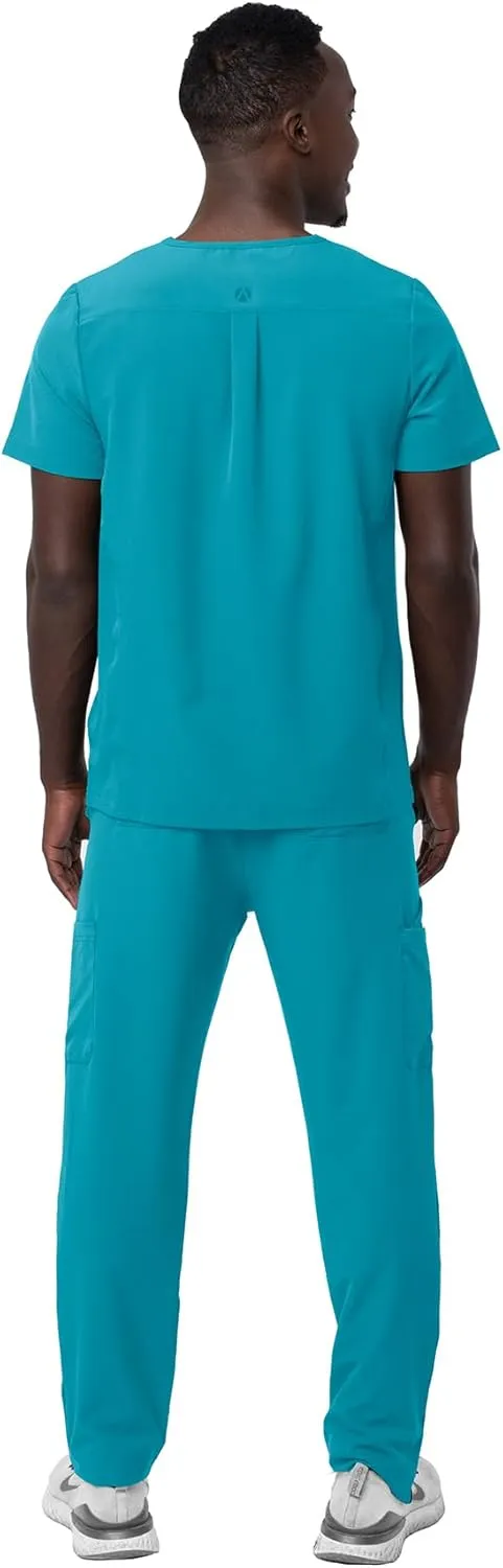 Adar Addition Go-Everyday Scrub Set for Men - Stylish Scrub Top & Cargo Scrub Pants