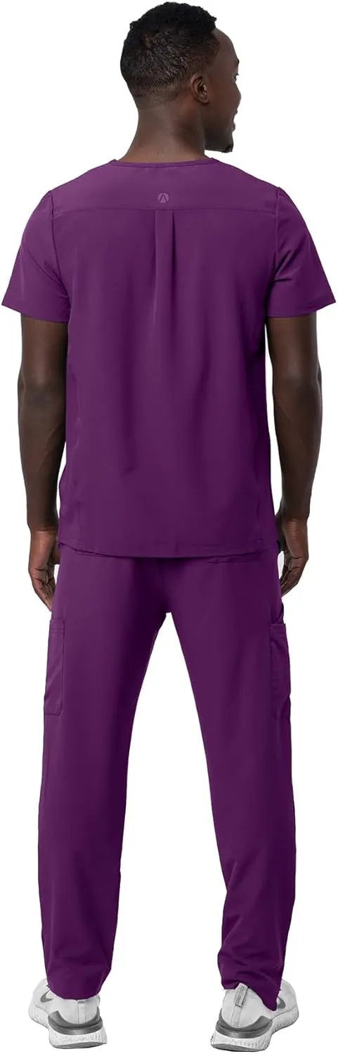Adar Addition Go-Everyday Scrub Set for Men - Stylish Scrub Top & Cargo Scrub Pants