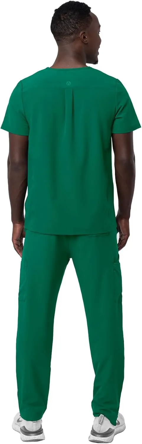 Adar Addition Go-Everyday Scrub Set for Men - Stylish Scrub Top & Cargo Scrub Pants