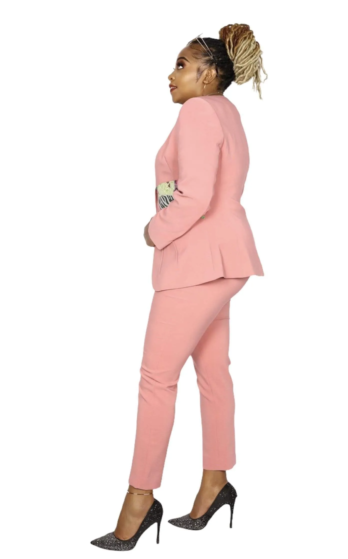 African Office Wear Suit Pink