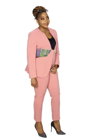 African Office Wear Suit Pink