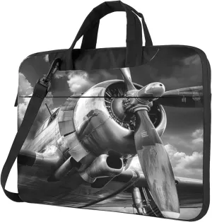 Airplanes Laptop Shoulder Bag for Women, Vintage Airplan Laptop Sleeve Case Durable Computer Bag