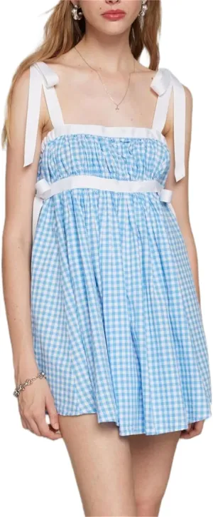 Alyweatry Women Chic Vintage Lace Cute Fairy Dress Sleeveless Spaghetti Strap Aesthetic Mini Dress