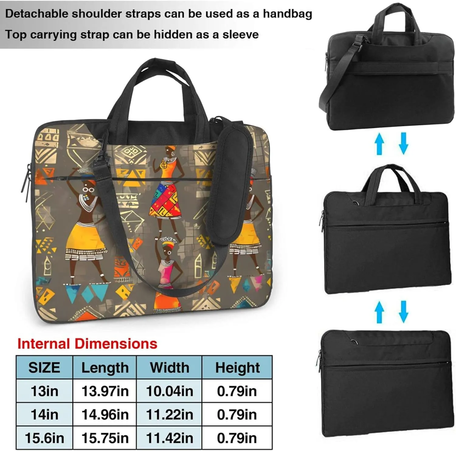 Ancient Egyptian Ethnic Women Laptop Shoulder Bag for Women, Laptop Sleeve Case Durable Computer Bag