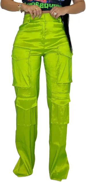 Angsuttc Cargo Pants Women High Waist Y2k Trendy Straight Leg Pants with Pockets