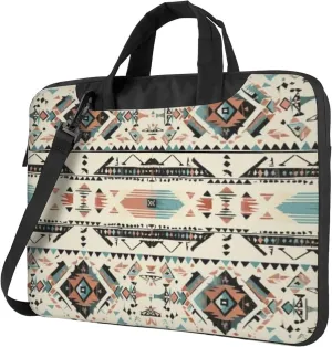 Aztec Painted Laptop Shoulder Bag for Women, Ethnic Pattern Laptop Sleeve Case Durable Computer Bag