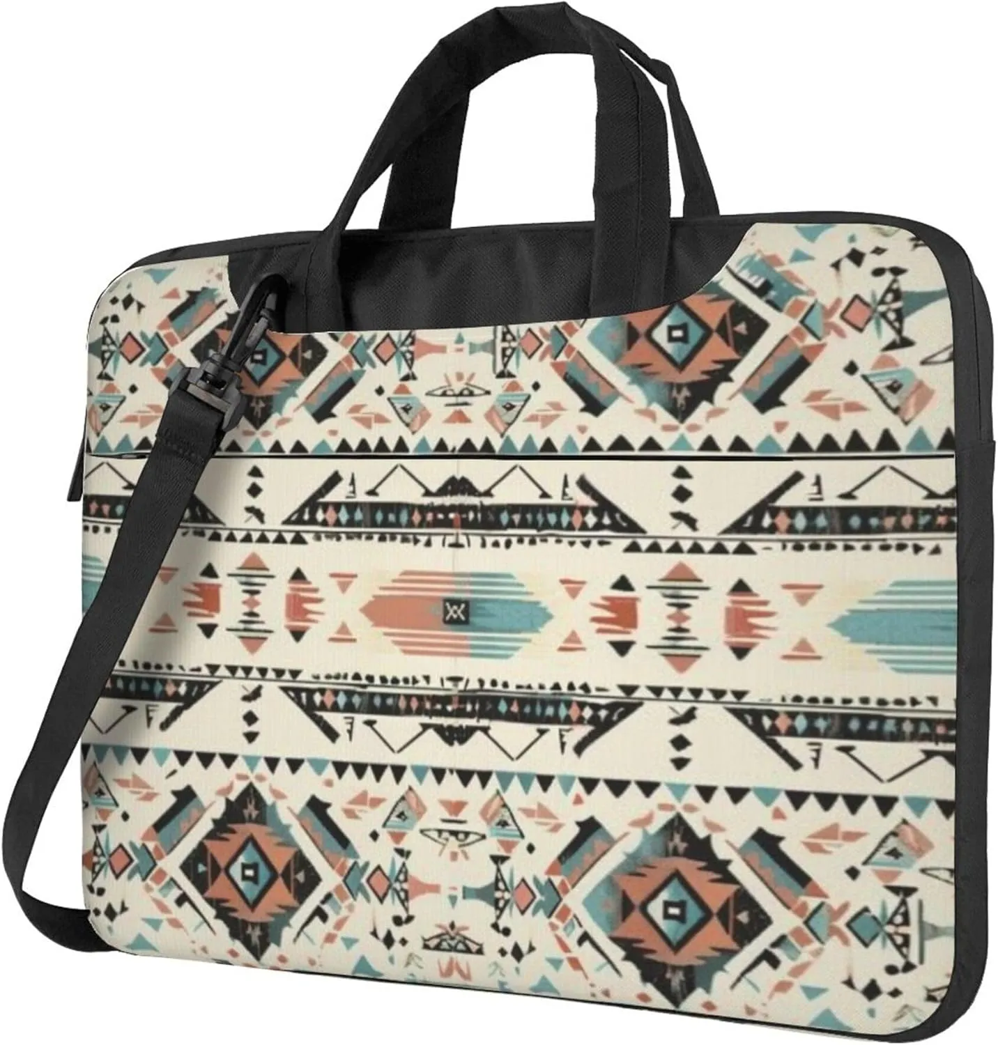 Aztec Painted Laptop Shoulder Bag for Women, Ethnic Pattern Laptop Sleeve Case Durable Computer Bag