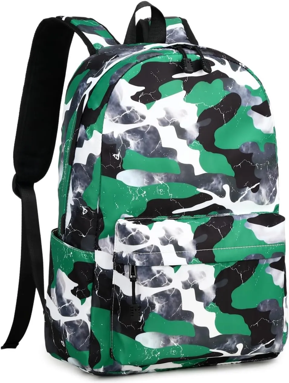 Backpack for Boys Elementary Bookbags Durable Lightweight Teenager Student School Bags Travel Waterproof (5-Green)