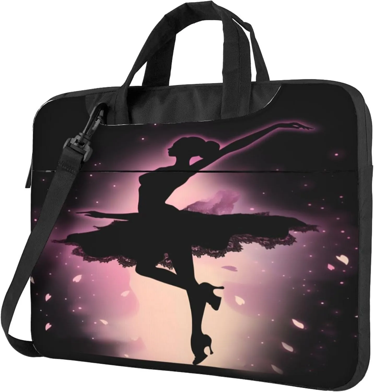 Ballet Girl Abstract Dancer Laptop Shoulder Bag for Women, Laptop Sleeve Case Durable Computer Bag