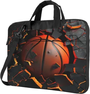 Baseball Pattern Laptop Shoulder Bag for Women, Sports Basketball Laptop Sleeve Case Durable Computer Bag