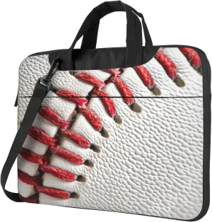 Baseball Texture Sports Pattern Laptop Shoulder Bag for Women, Laptop Sleeve Case Durable Computer Bag