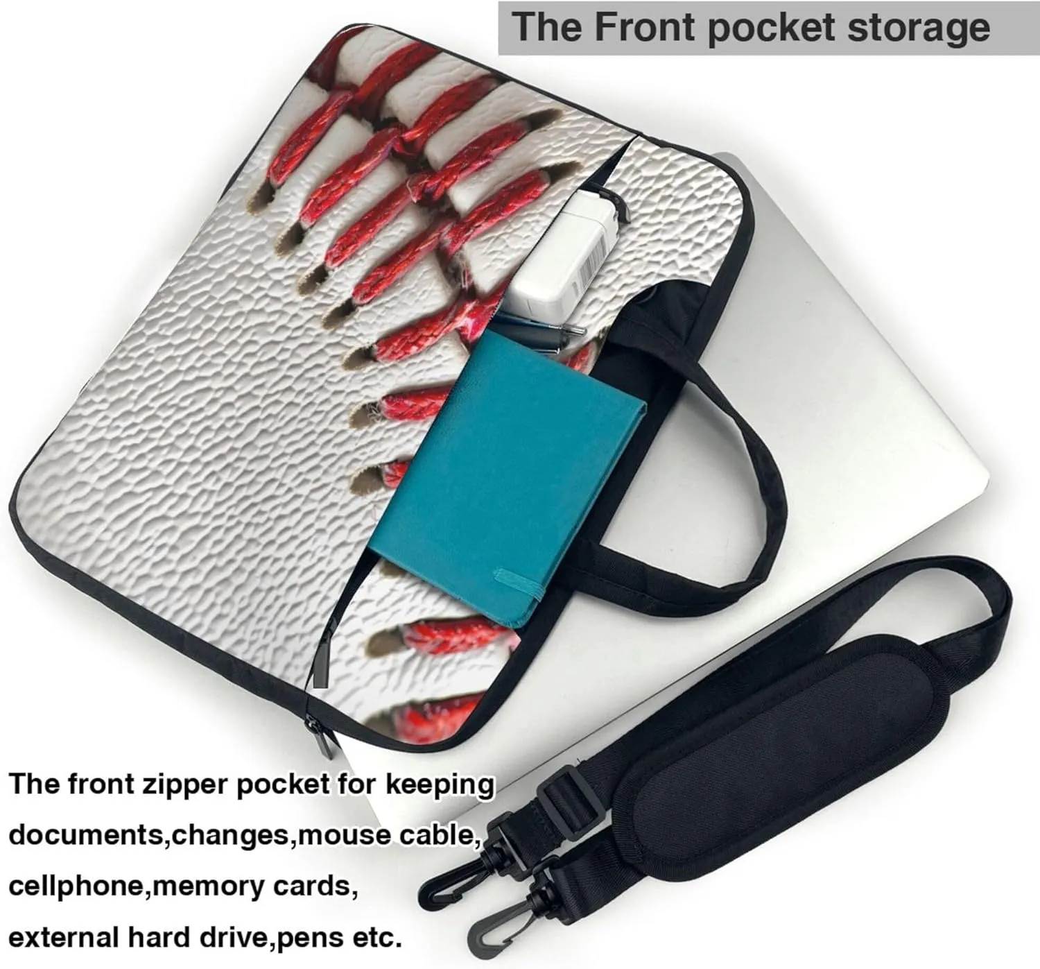 Baseball Texture Sports Pattern Laptop Shoulder Bag for Women, Laptop Sleeve Case Durable Computer Bag