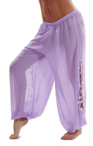 Bellydancer Chiffon Harem Pants with Side Slits | Maiden Dance