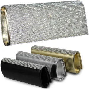 BESPORTBLE Chic Women's Evening Bag Large Capacity Rhinestone Diamond Clutch for Wedding Dinner Banquet
