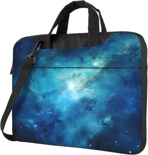 Blue Galaxy Universe Nebula Laptop Shoulder Bag for Women, Laptop Sleeve Case Durable Computer Bag