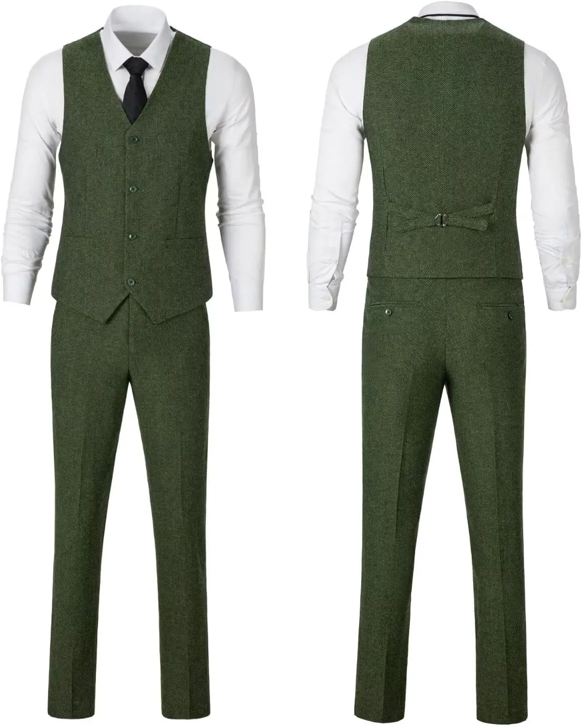 Boy Suit Tweed 3 Pieces Herringbone Slim Fit Formal Stylish Vest Tuxedo Pants Wedding Homecoming Dress wear Set