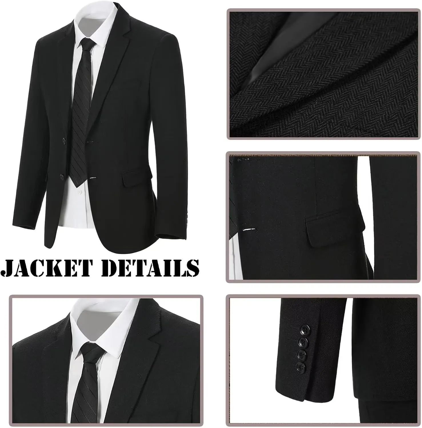 Boy Suit Tweed 3 Pieces Herringbone Slim Fit Formal Stylish Vest Tuxedo Pants Wedding Homecoming Dress wear Set