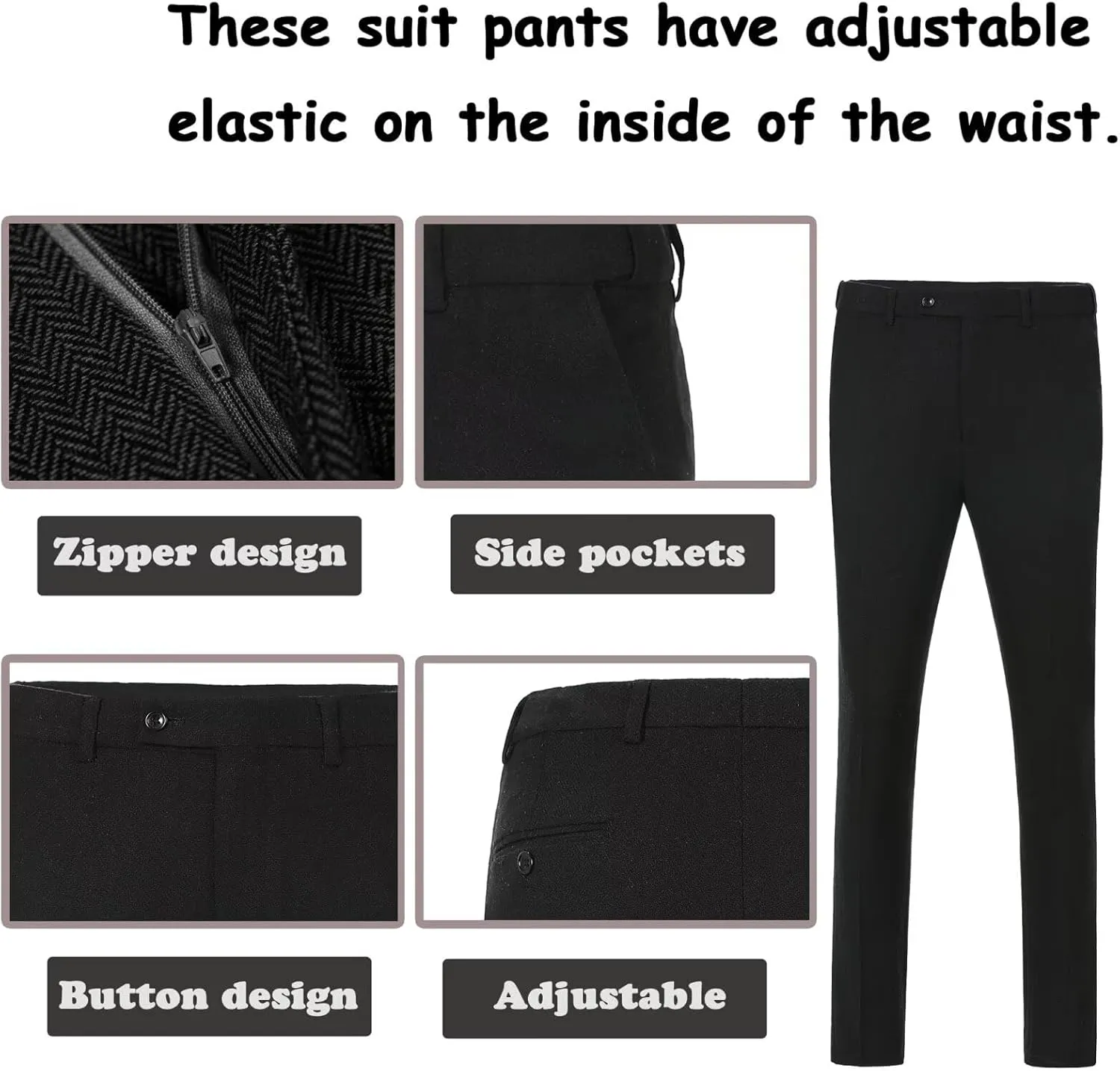 Boy Suit Tweed 3 Pieces Herringbone Slim Fit Formal Stylish Vest Tuxedo Pants Wedding Homecoming Dress wear Set