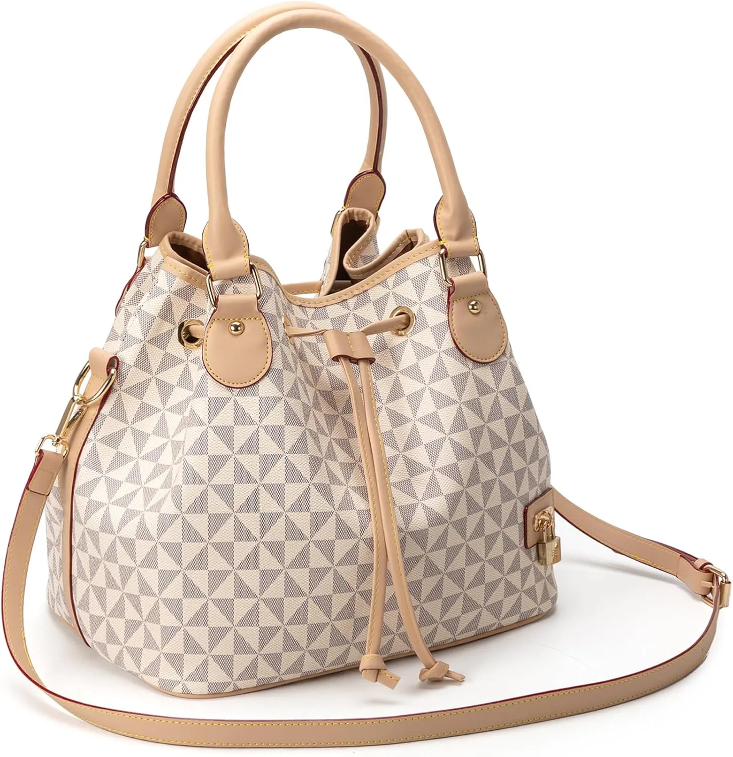 Bucket Purse for Women With Chic West Hobo Style, Drawstring Shoulder Handbag, Tote Featuring Pockets Design
