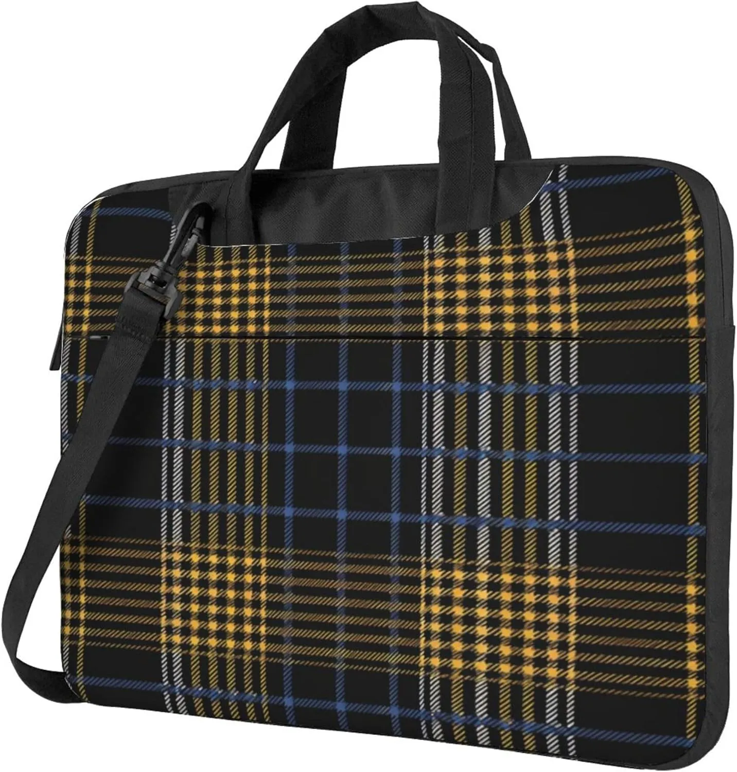 Buffalo Check Plaid Laptop Shoulder Bag for Women, Laptop Sleeve Case Durable Computer Bag
