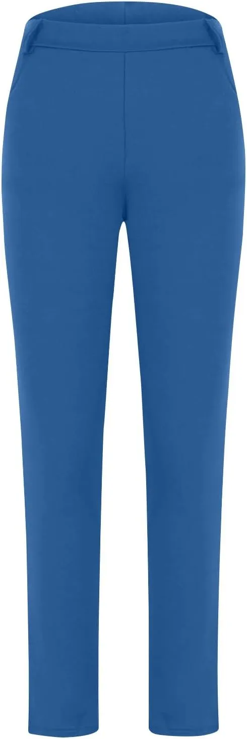 Business Pants for Women 2025 Solid Color Basic Simple Legging with Pocket High Waist Straight Leg Suit Trousers