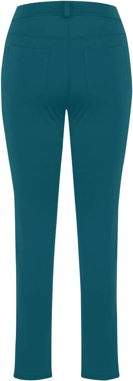 Business Pants for Women 2025 Solid Color Basic Simple Legging with Pocket High Waist Straight Leg Suit Trousers