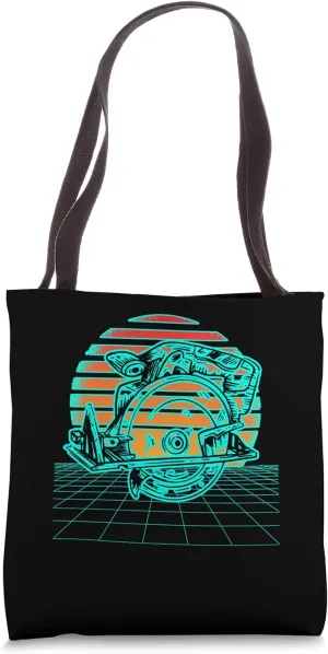 Carpentry Woodworking Vaporwave Handyman Woodworker Tote Bag