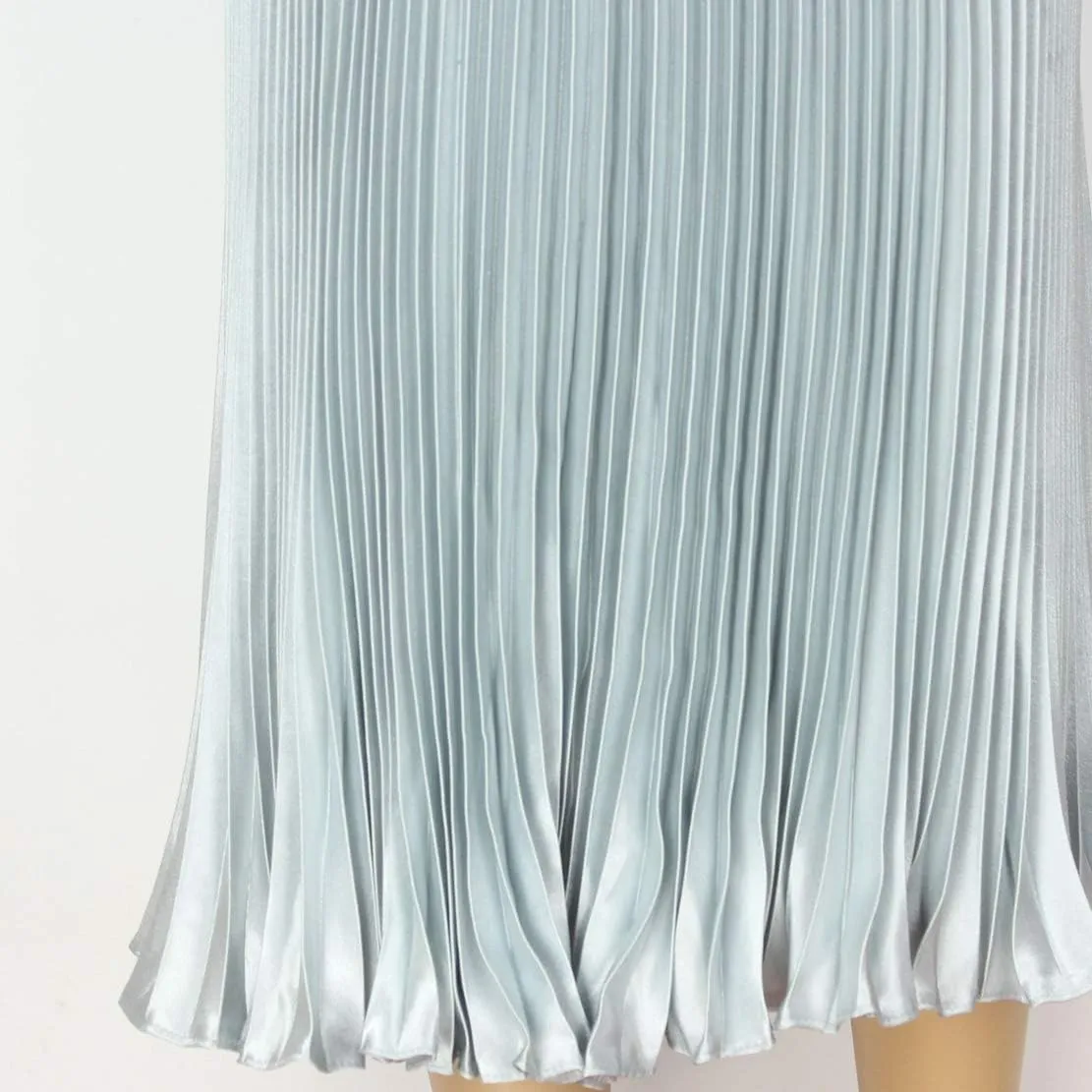 CHARTOU Womens Chic Elastic High Waisted Metallic Pleated Accordion Flowy Swing Maxi Long Skirt