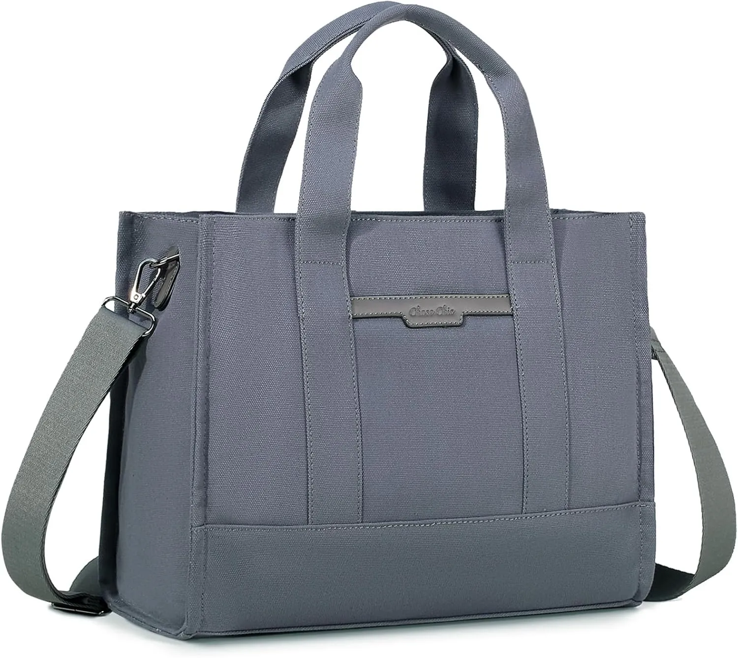 Chase Chic Canvas Tote Bag with Zipper for Women, Multi Pocket Shoulder Crossbody Handbag Bag with Compartments for Work