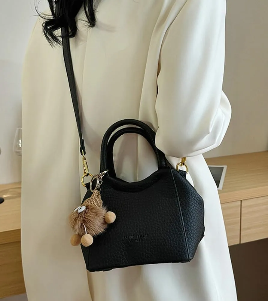 Chic Bucket Purse for Women Cute PU Leather Crossbody Shoulder Bag Handbags Clutch Satchel Small Tote Bag
