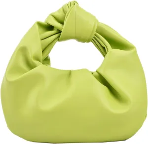 Chic Crescent Handbags for Women Small Cute Dumpling Tote Purse Soft Vegan Leather Clutch Trendy Pleated Satchel