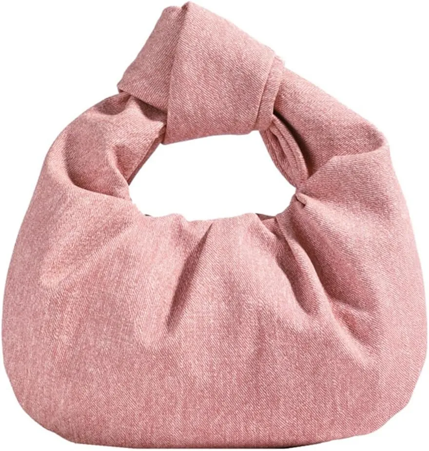 Chic Crescent Handbags for Women Small Cute Dumpling Tote Purse Soft Vegan Leather Clutch Trendy Pleated Satchel