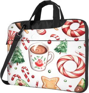 Christmas Tree Candy Laptop Shoulder Bag for Women, Laptop Sleeve Case Durable Computer Bag