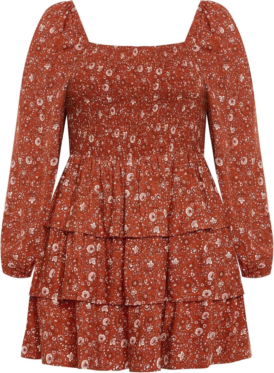 City Chic Plus Size Dress, Dahlia Mini Print Dress