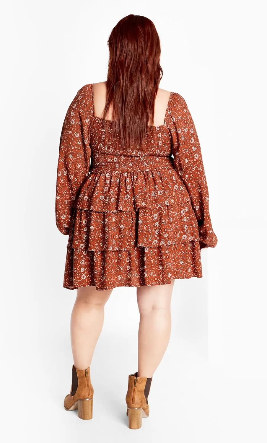 City Chic Plus Size Dress, Dahlia Mini Print Dress