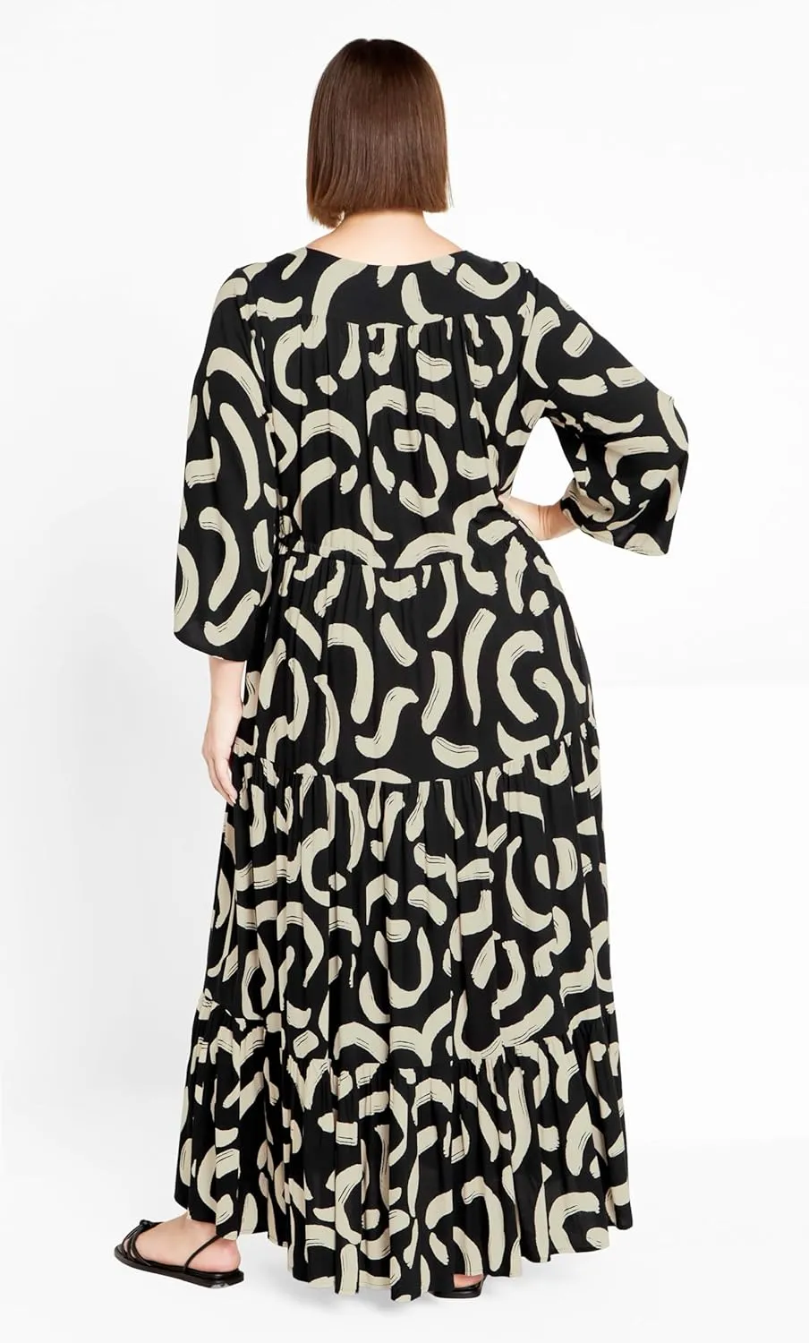 City Chic Plus Size Dress, Endless Sun Print Maxi Dress