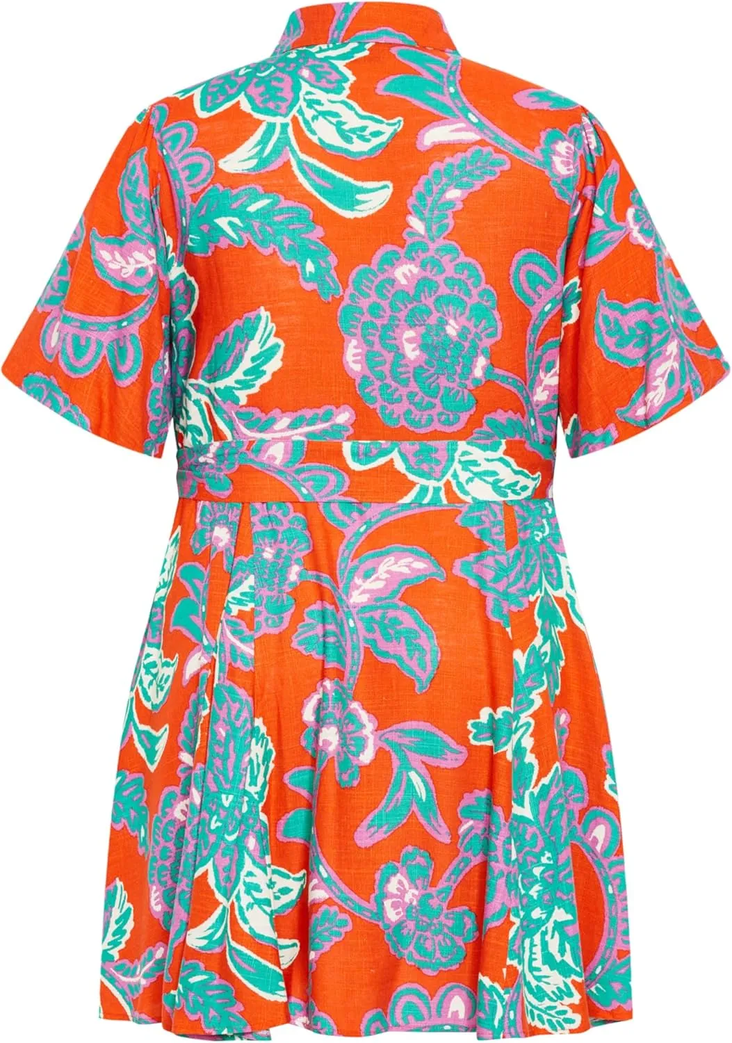 City Chic Women's Apparel Women's Plus Size Elbow Sleeve Button Up Shirt Dress