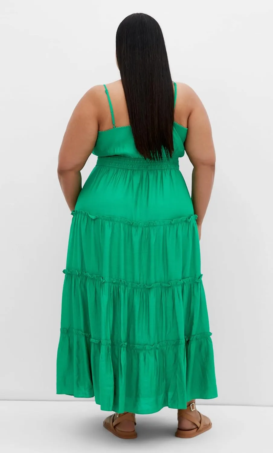 City Chic Women's Plus Size Dress - Aiza Crochet Tier Maxi