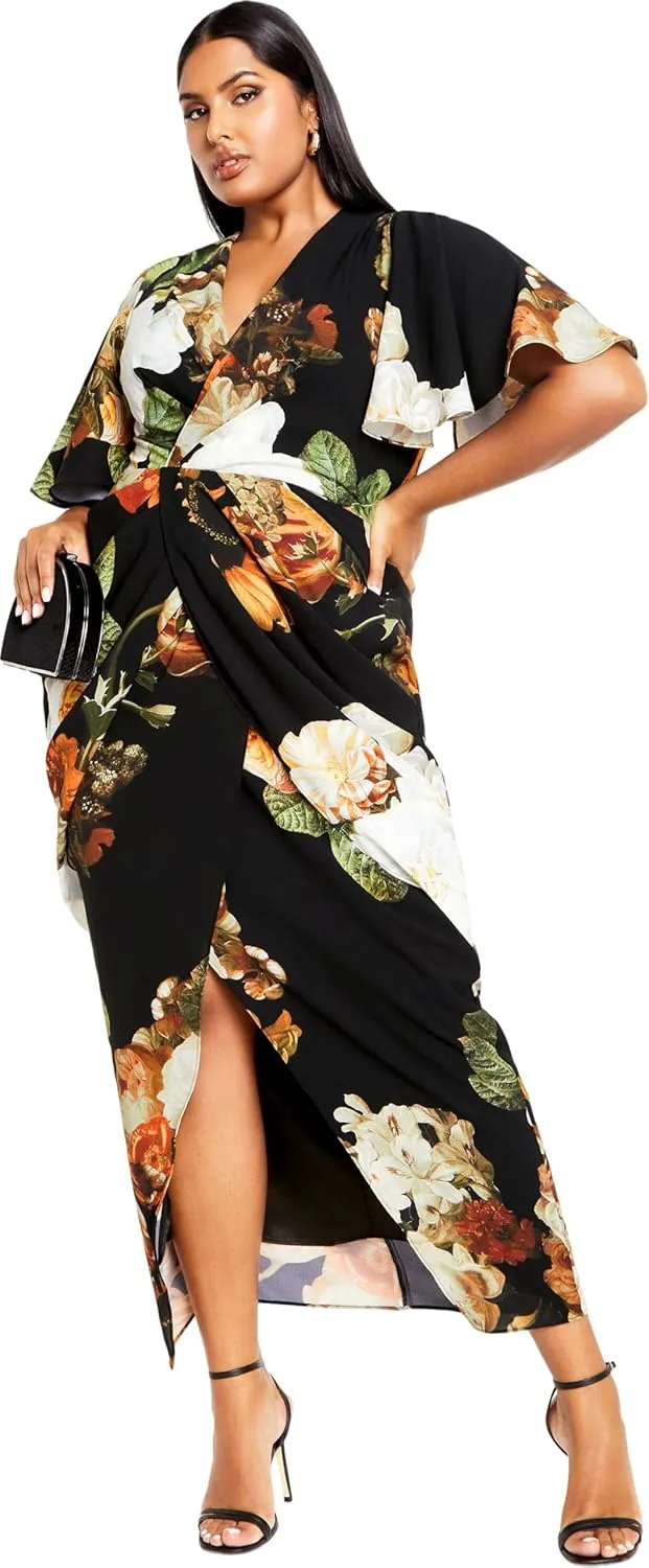 City Chic Women's Plus Size Dress - Braelynn Print Maxi