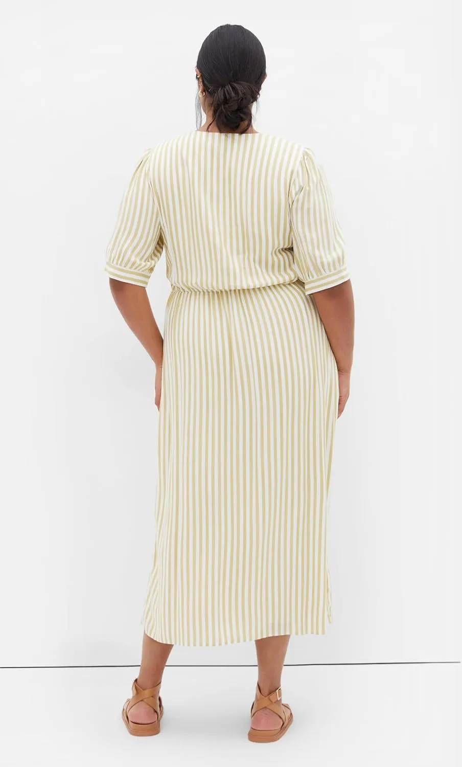 City Chic Women's Plus Size Dress - Charli Stripe Midi