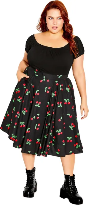 CITY CHIC Women's Plus Size Dress Cherry Desire