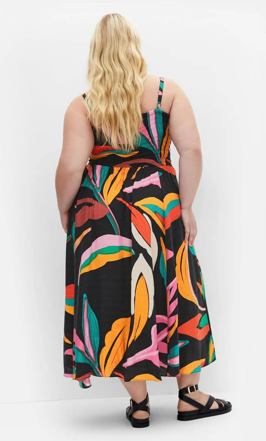 City Chic Women's Plus Size Dress-Maui Print Maxi
