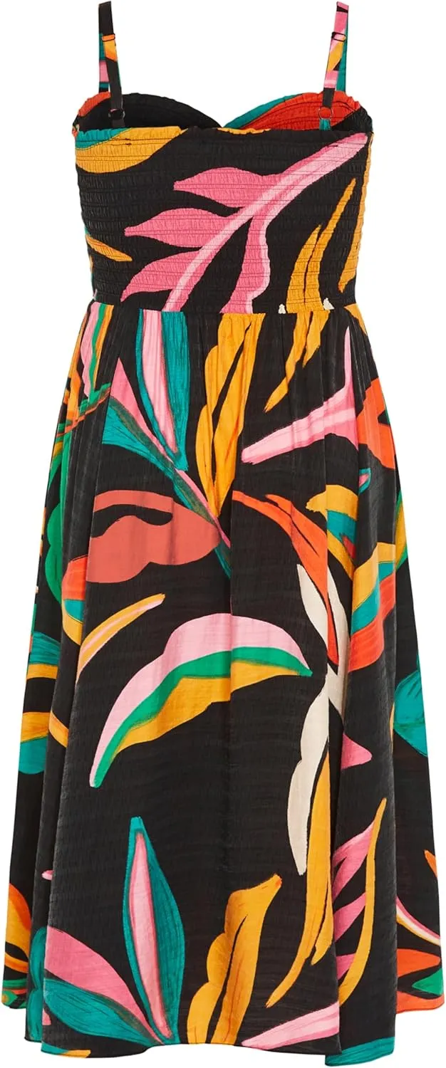 City Chic Women's Plus Size Dress-Maui Print Maxi