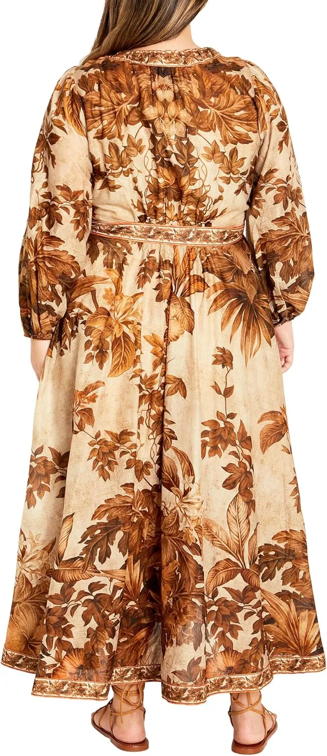 City Chic Women's Plus Size Maddie Wrap Maxi Dress