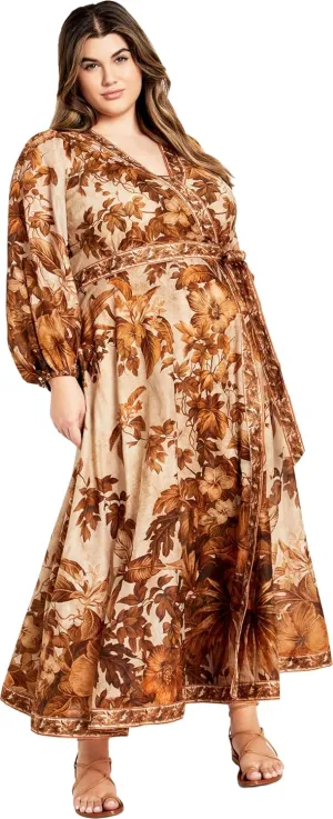 City Chic Women's Plus Size Maddie Wrap Maxi Dress